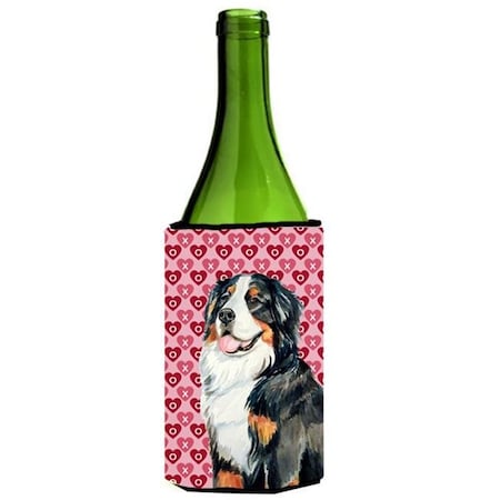Carolines Treasures LH9154LITERK Bernese Mountain Dog Love Valentines Day Portrait Wine Bottle Sleeve Hugger - 24 Oz.